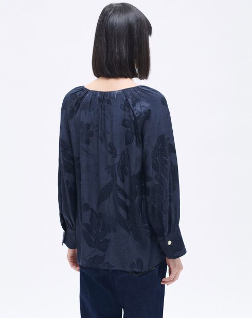 Blouse  Cécile imprimée marine