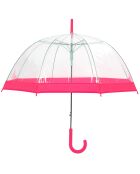 Parapluie cloche transparente transparent/rose