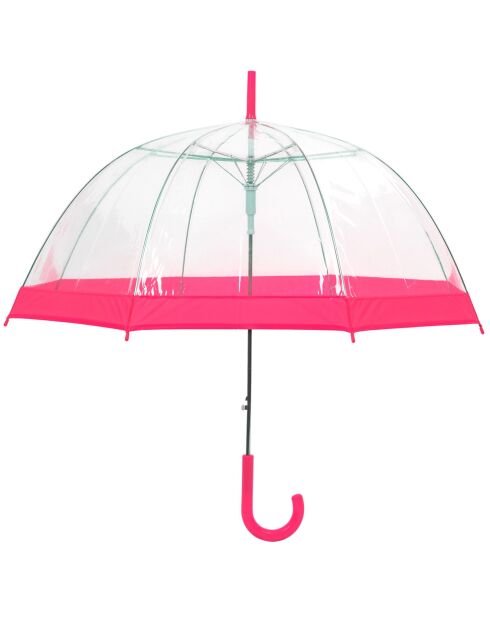 Parapluie cloche transparente transparent/rose