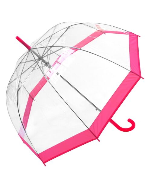Parapluie cloche transparente transparent/rose