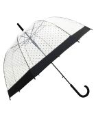 Parapluie transparent cloche transparent/noir