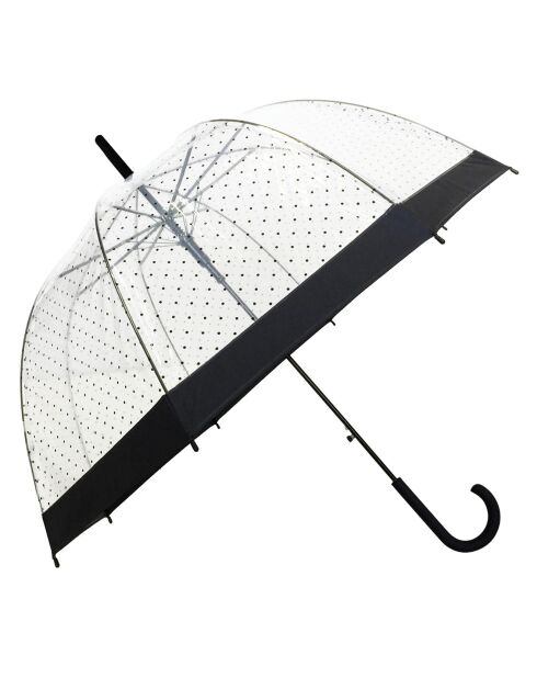Parapluie transparent cloche transparent/noir