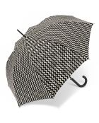 Grand parapluie automatique résistant au vent  noir/blanc