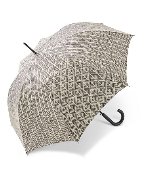 Grand parapluie automatique résistant au vent  noir/blanc