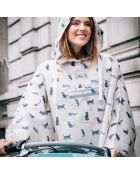 Poncho de pluie beige