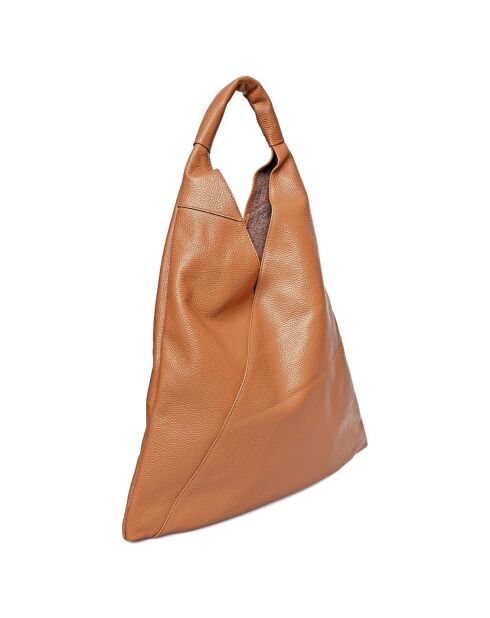 Sac cabas en Cuir cognac - 35x47 cm