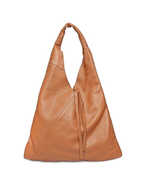 Sac cabas en Cuir cognac - 35x47 cm