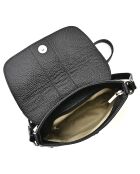 Schwarze Schultertasche aus Leder - 17x24x7 cm