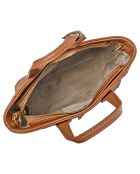 Sac à main en Cuir cognac - 16x27x9 cm