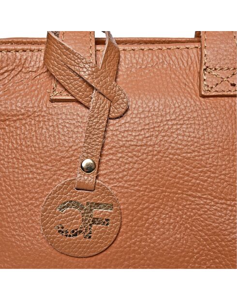 Sac à main en Cuir cognac - 16x27x9 cm