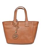 Sac à main en Cuir cognac - 16x27x9 cm