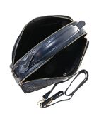 Sac à main en Cuir bleu jean - 27x34x16 cm