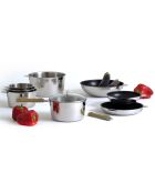 3 casseroles avec poignée Malice induction marron - D.16/18.20 cm