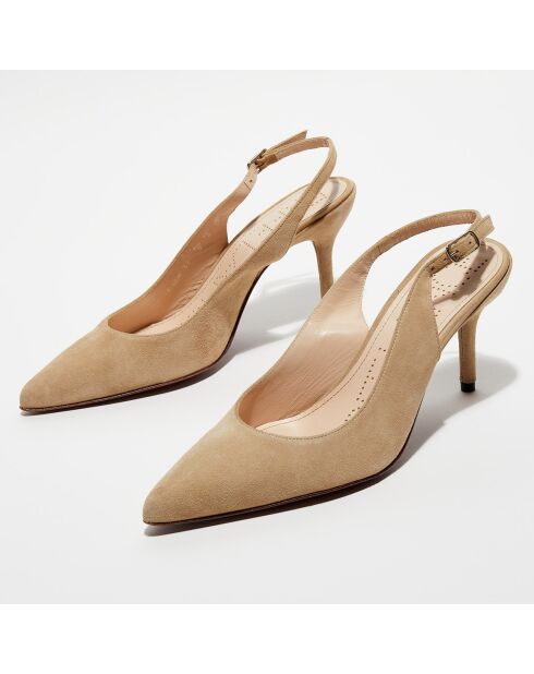 Escarpins en Cuir Jonie sable - Talon 7 cm
