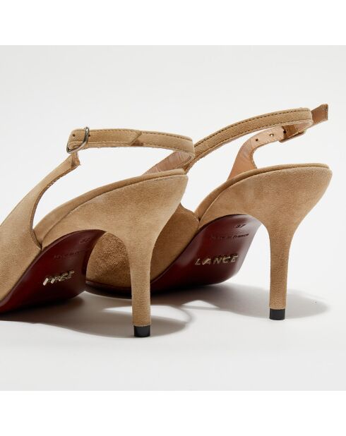 Escarpins en Cuir Jonie sable - Talon 7 cm