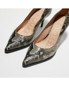 Escarpins en Cuir motif python Jamie caviar - Talon 7 cm