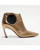 Boots en Cuir Lune dorées - Talon 8.5 cm