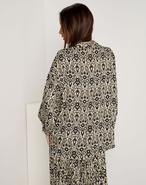 Chemise Cindy imprimée noire