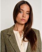 Veste en Laine mélangée Zélie verte