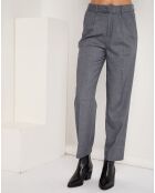 Pantalon droit Abra gris