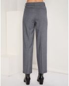 Pantalon droit Abra gris