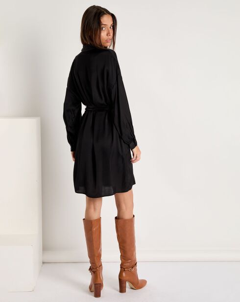 Robe Lou satinée noire