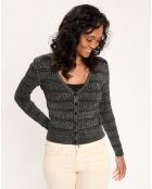 Cardigan Lurex argenté