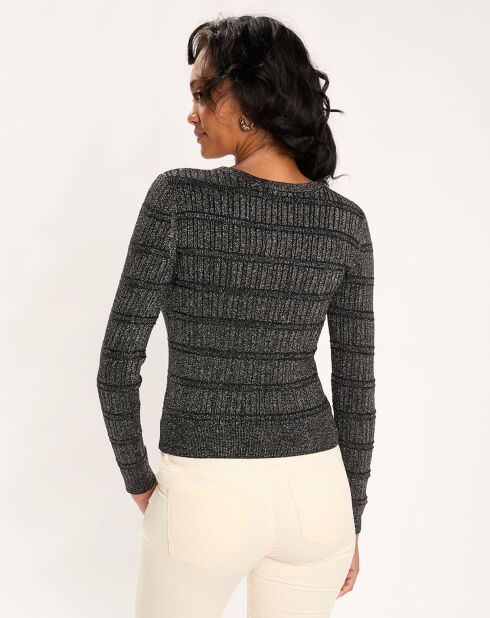 Cardigan Lurex argenté
