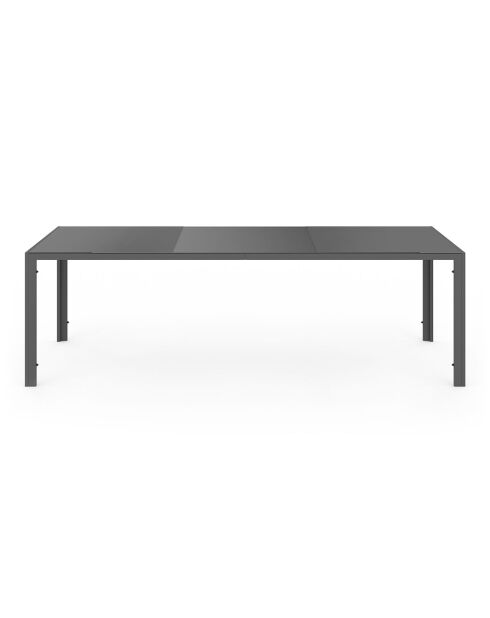 Salon de jardin Formentera 10 places en acier et verre trempé gris