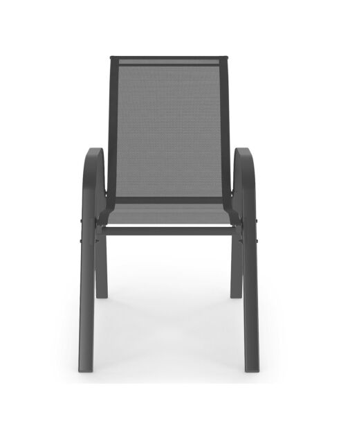 Salon de jardin Formentera 10 places en acier et verre trempé gris