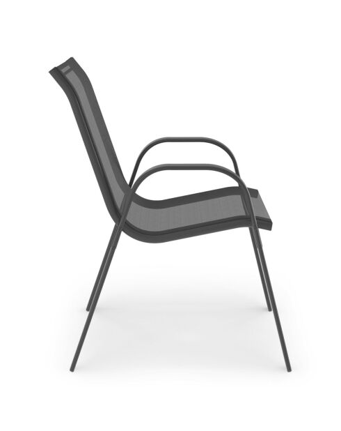 Salon de jardin Formentera 10 places en acier et verre trempé gris