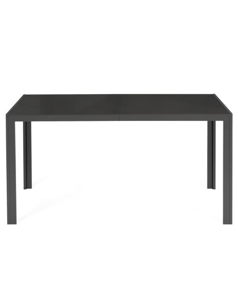 Salon de jardin Minorca 6 places en textiléne et verre trempé 6 places gris anthracite