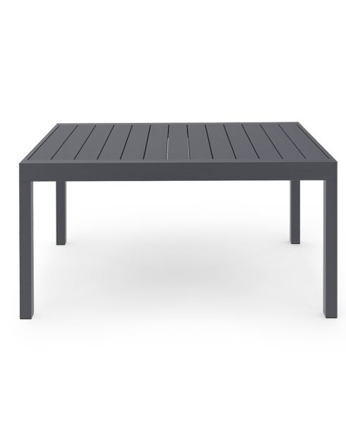 Mueble de jardín extensible de 12 plazas en polimadera gris