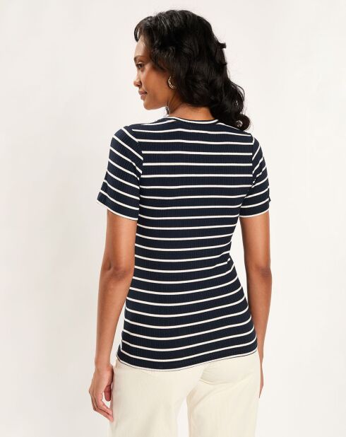 T-Shirt Rib bleu marine