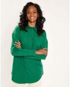 Chemise Epaisse Coton uni verte