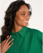 Chemise Epaisse Coton uni verte