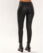 Pantalon Skinny Enduit noir