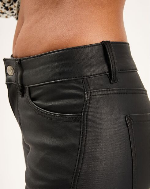 Pantalon Skinny Enduit noir