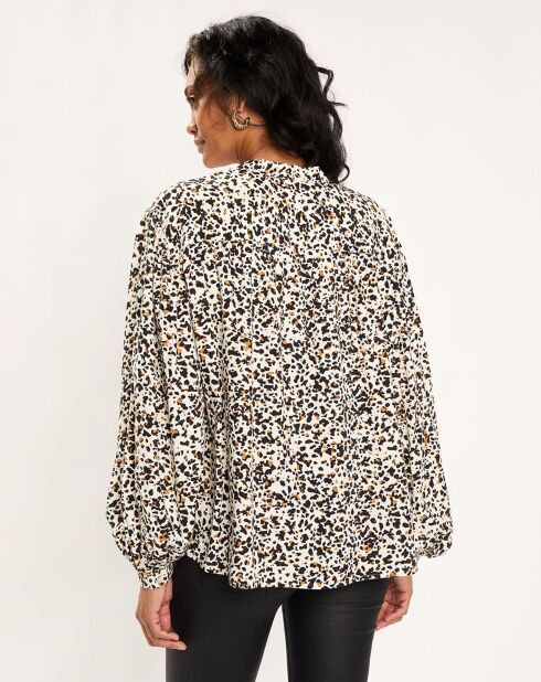 Blouse imprimée Leo écrue