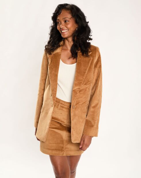 Blazer en Velours camel