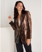 Veste en sequins Louna café