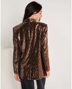 Veste en sequins Louna café