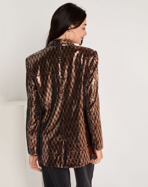 Veste en sequins Louna café