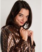 Veste en sequins Louna café