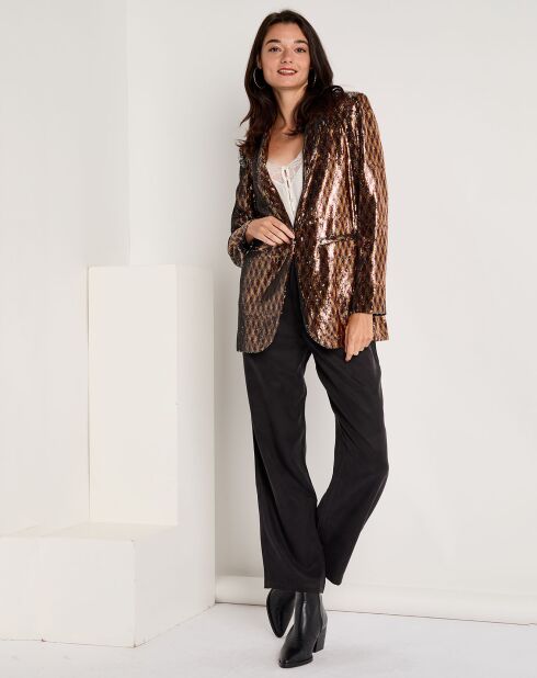 Veste en sequins Louna café