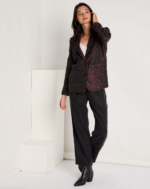 Giacca leopardata Lina bordeaux