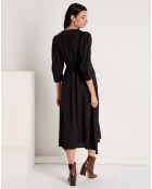 Robe Alya brodée ton sur ton noire