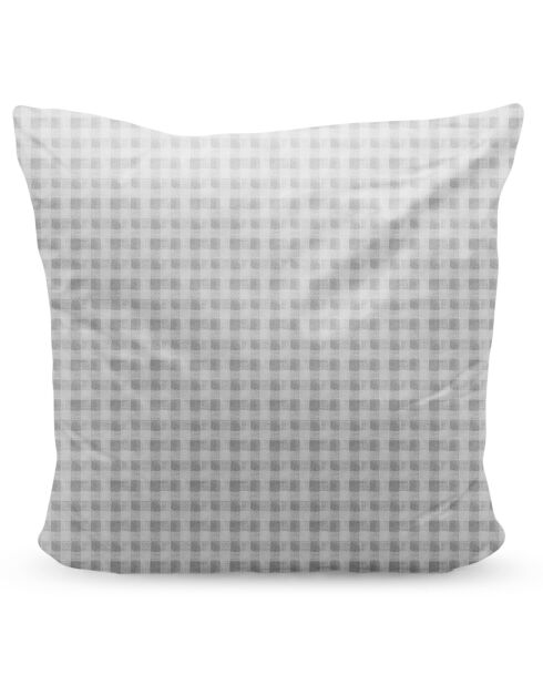 Oreiller Moelleux Vichy gris  - 60x60 cm