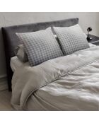 Oreiller Moelleux Vichy gris  - 60x60 cm