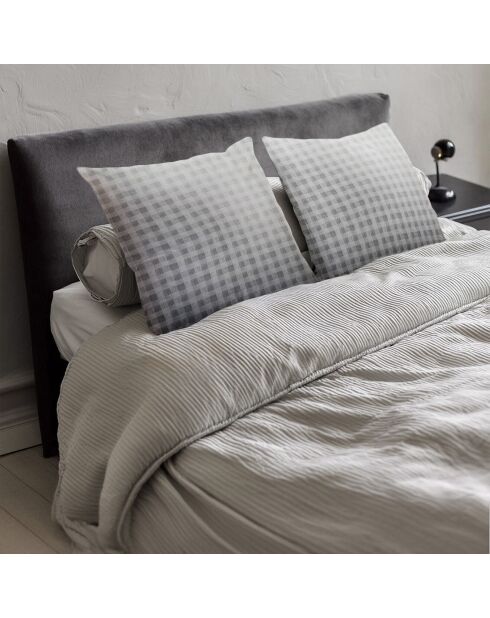 Oreiller Moelleux Vichy gris  - 60x60 cm
